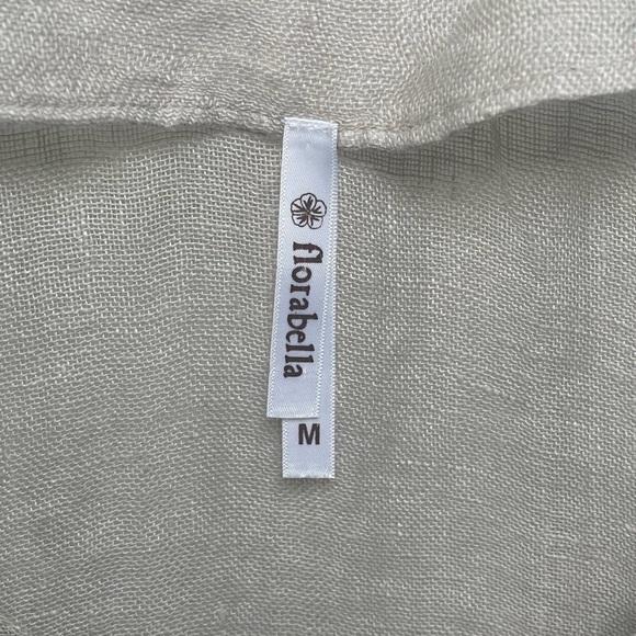 FLORABELLA Tivoli Short 100% Linen Gauze Tunic {$337} SKU# Tivoli-Sht-White Tan - Picture 5 of 9